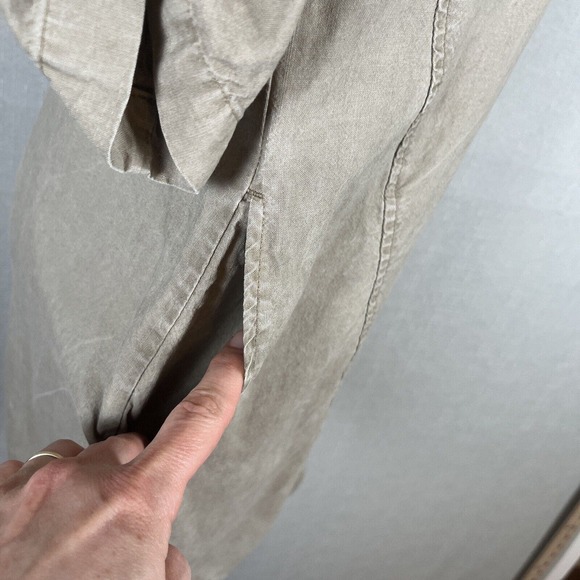 Anthro Cloth & Stone V Neck A Line Tunic Mini Shirt Dress Tencel Pockets Small - Picture 8 of 13